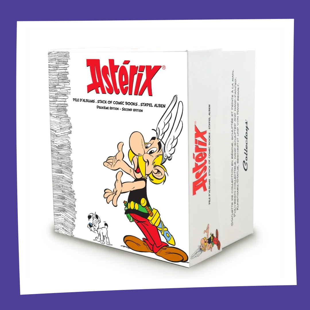 ASTERIX & OBELIX - Asterix regardant une pile de BD - Figurine 22cm