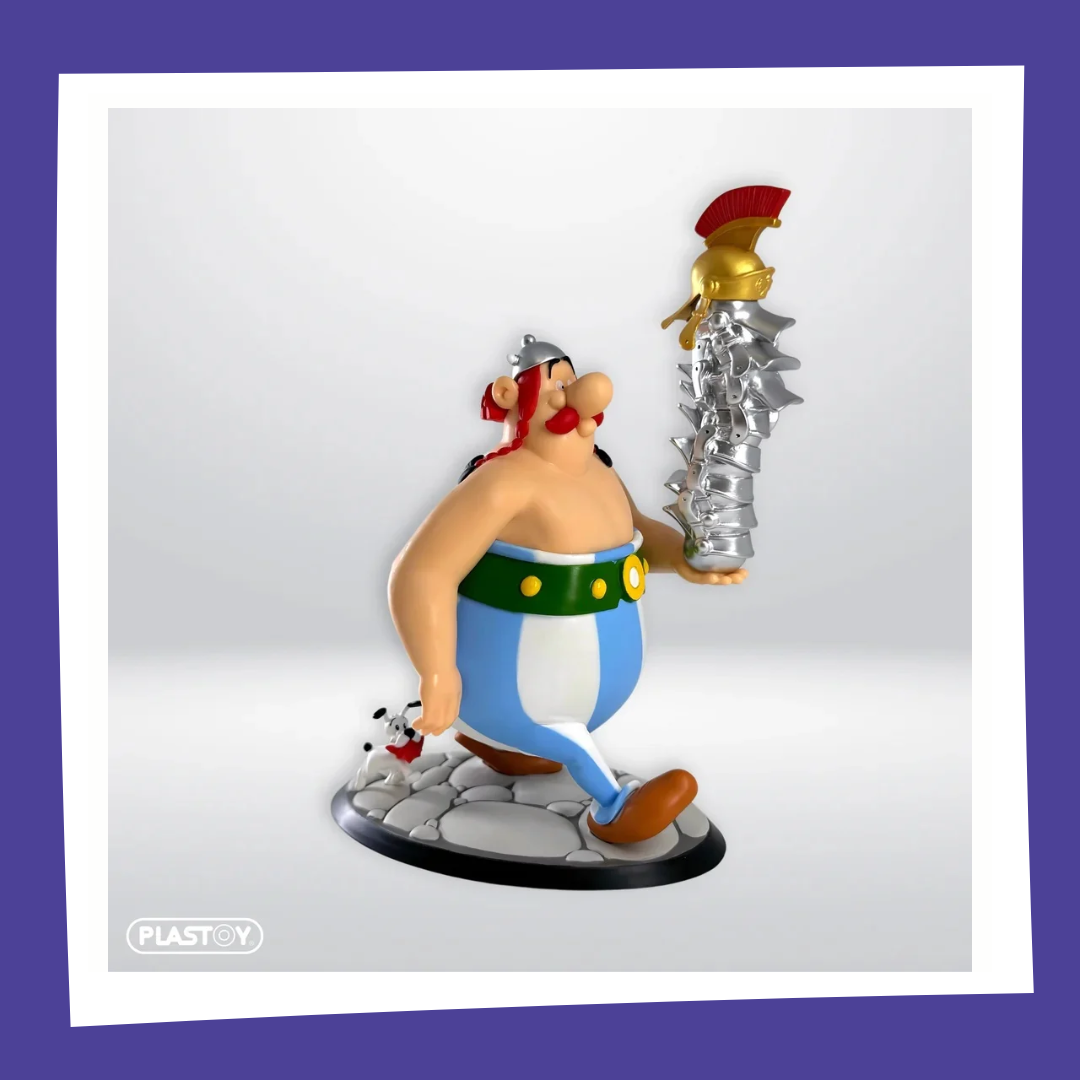 ASTERIX & OBELIX - Obélix pile de casques - Figurine 30cm