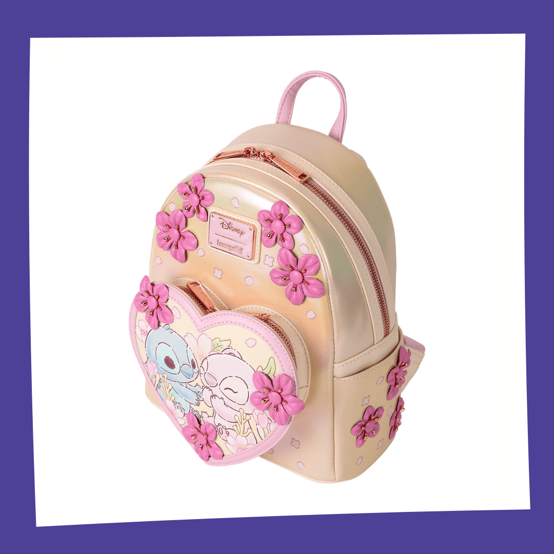 DISNEY - Cute Stitch & Angel - Mini Sac à dos LoungeFly