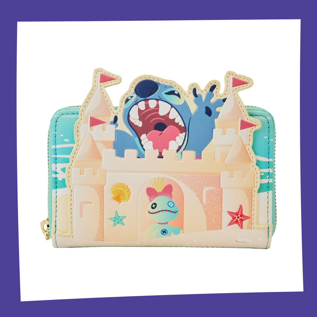 Disney - Stitch Chateau Sable "Plage Surp." - Portefeuille Loungefly