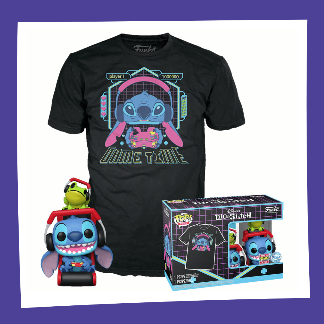 Funko POP! & Tee Disney : Lilo & Stitch - Gamer Stitch & Frog 1564