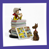 LUCKY LUKE - Lucky Luke & Rantamplan sur pile de BD - Figurine 25cm