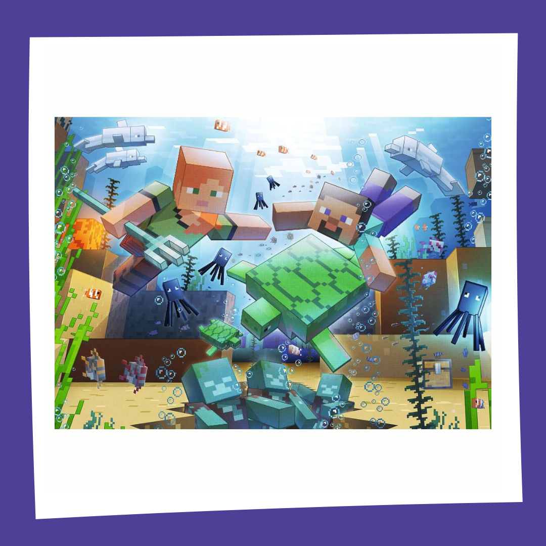 MINECRAFT - Plongée Sous-marine - Puzzle Ravensburger 1000P