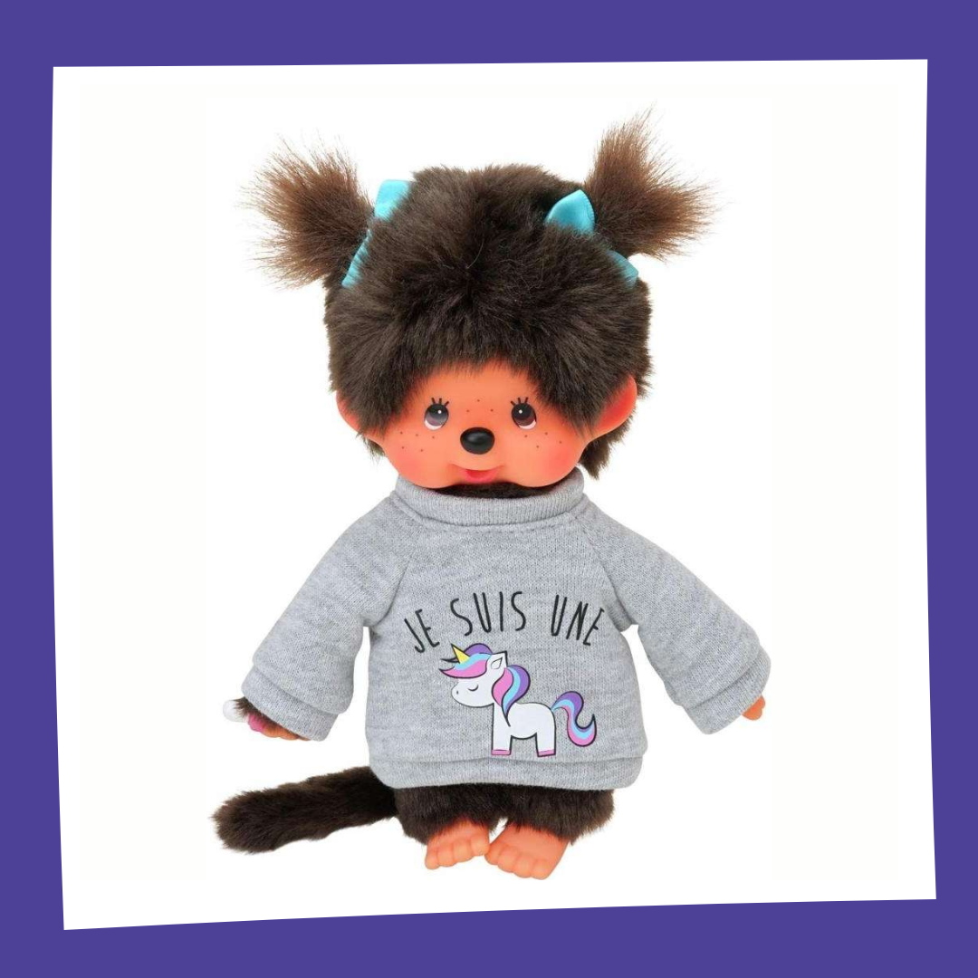 Kiki (Je suis une Licorne) - Peluche Monchhichi - Bandai Red