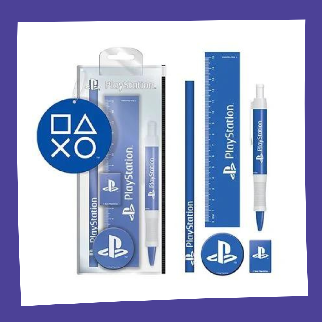 PLAYSTATION - Blanc & Bleu Classique - Set papeterie