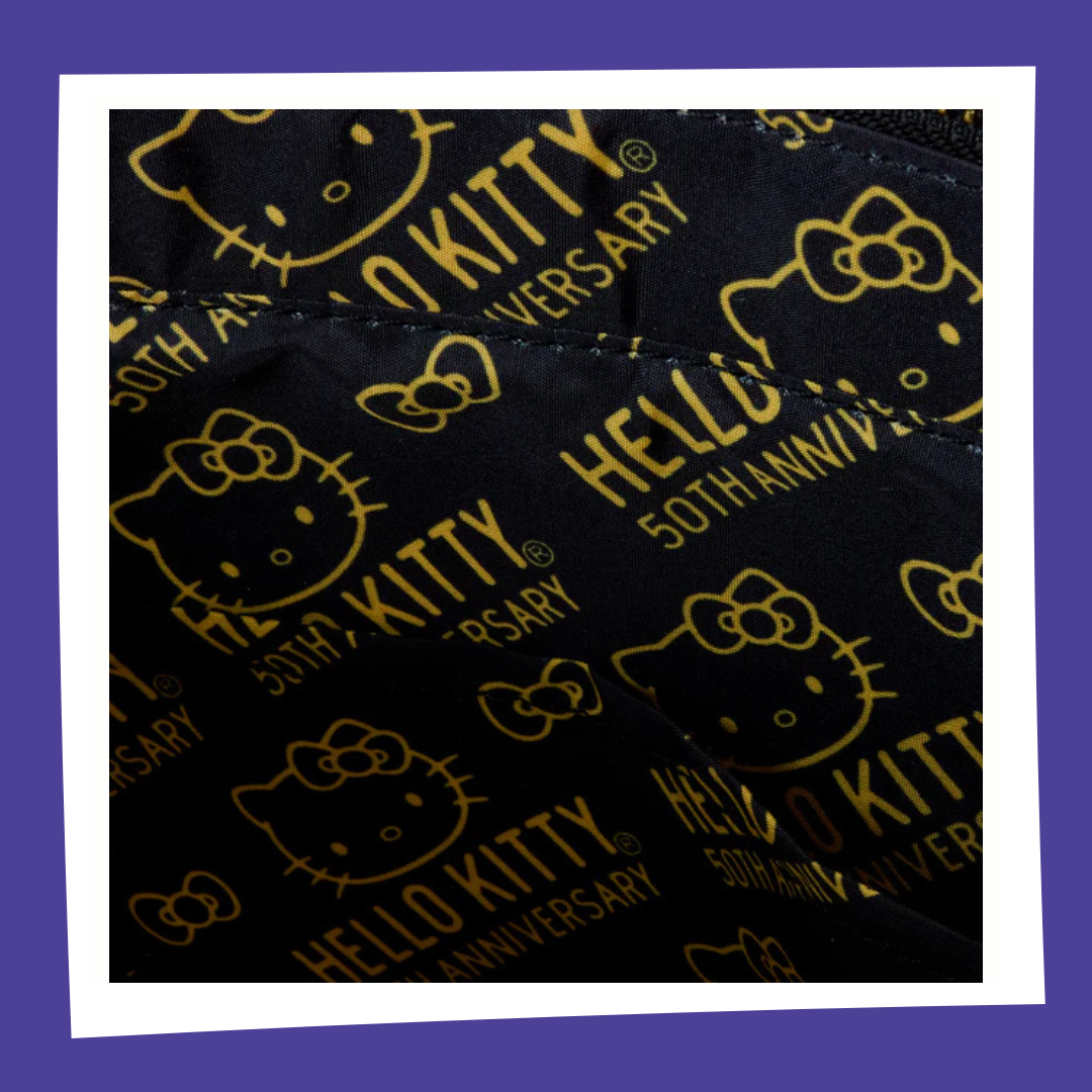 HELLO KITTY - 50ème Anniversaire - Tote Bag Doré Loungefly