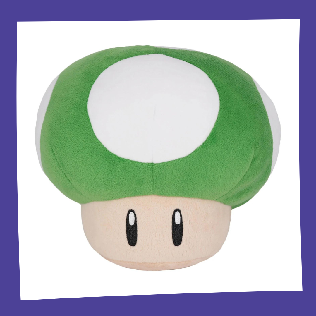 SUPER MARIO - Champignon 1UP - Peluche 16cm