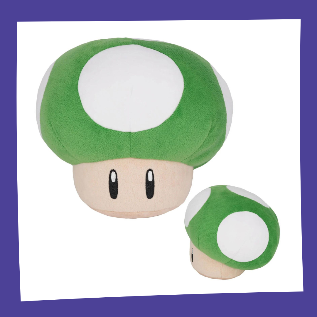 SUPER MARIO - Champignon 1UP - Peluche 16cm
