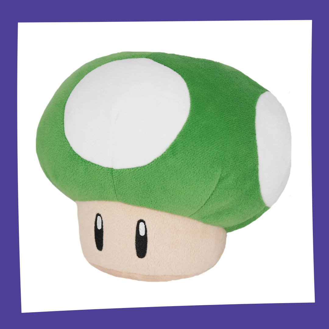 SUPER MARIO - Champignon 1UP - Peluche 16cm