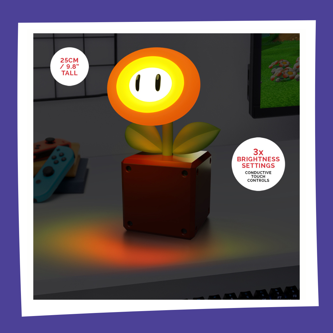SUPER MARIO - Fleur de Feu - Lampe Décorative 27cm