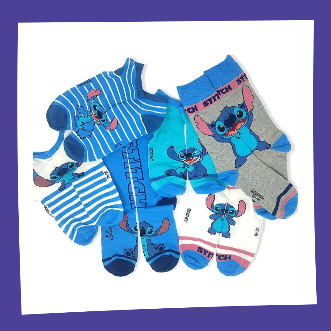 STITCH - Gift Box Calendrier de L'Avent 12 Paires de Chaussettes 36-41