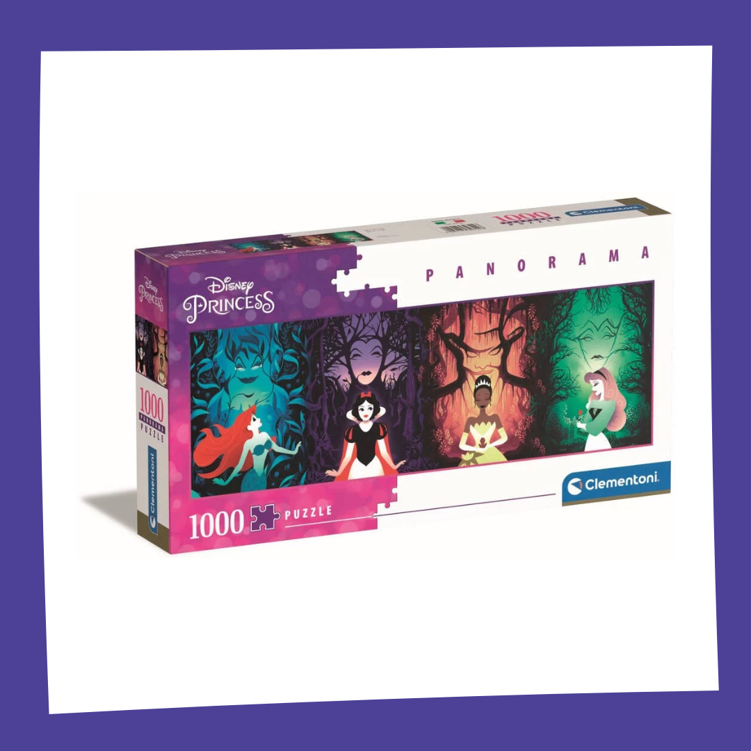Puzzle 1000P Disney Princess Panorama - Ariel/Snow White/Tiana/Aurora - Clementoni