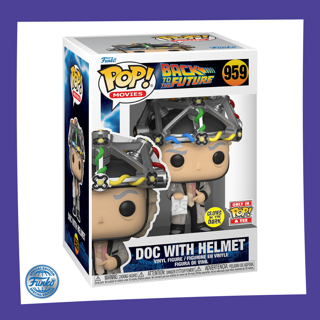 Funko POP! & Tee Back To The Future - Doc with Helmet GITD 959