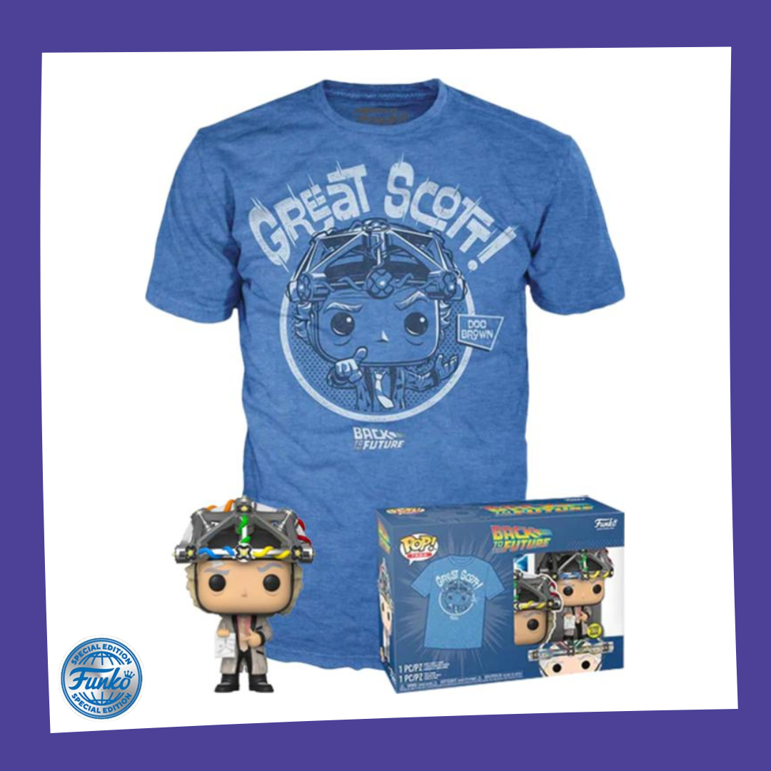 Funko POP! & Tee Back To The Future - Doc with Helmet GITD 959