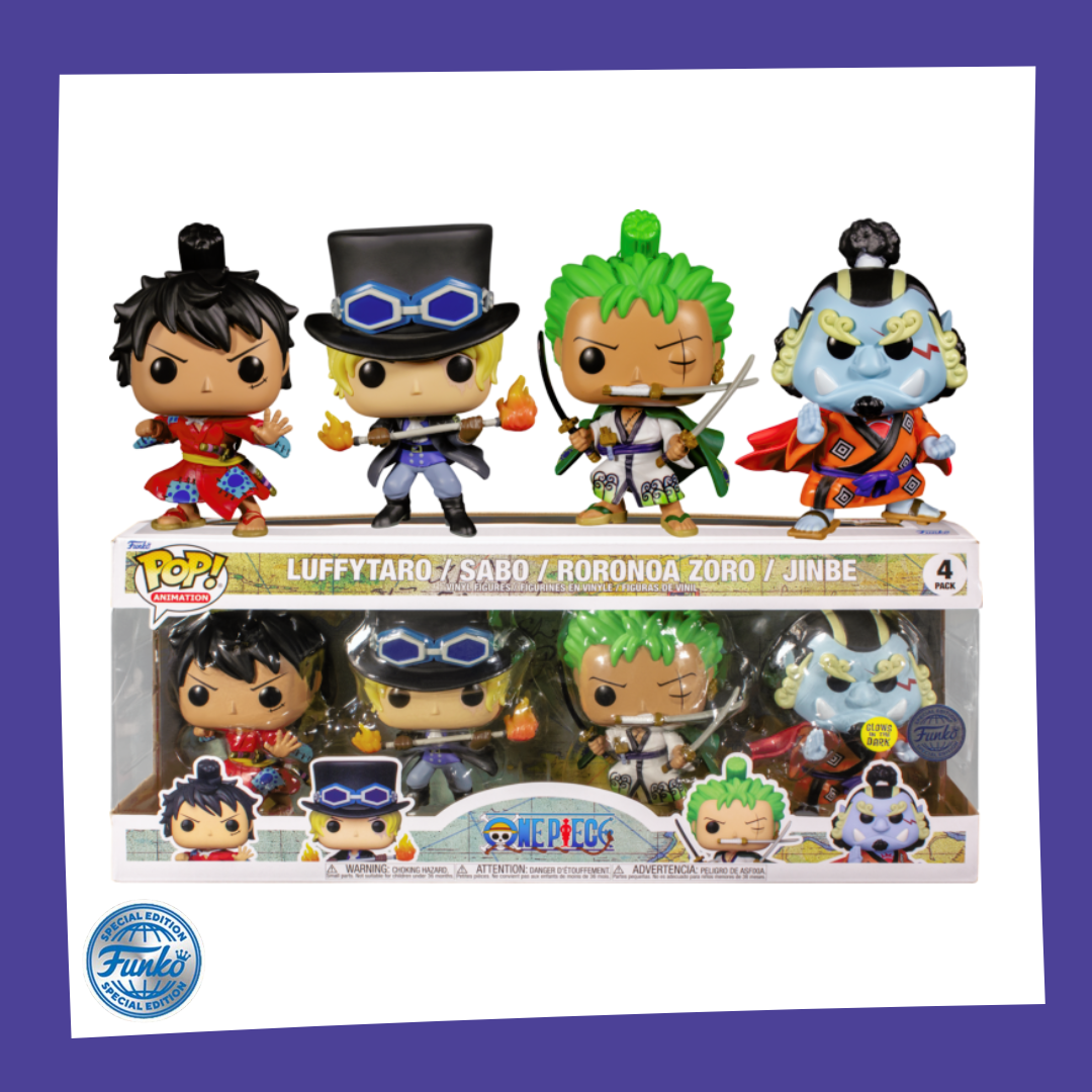 Funko POP! One Piece - Luffytaro / Sabo / Zoro / Jinbe GITD 4-Pack