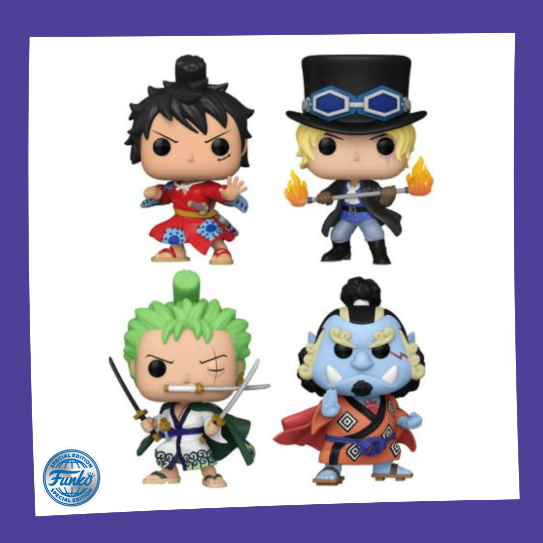 Funko POP! One Piece - Luffytaro / Sabo / Zoro / Jinbe GITD 4-Pack