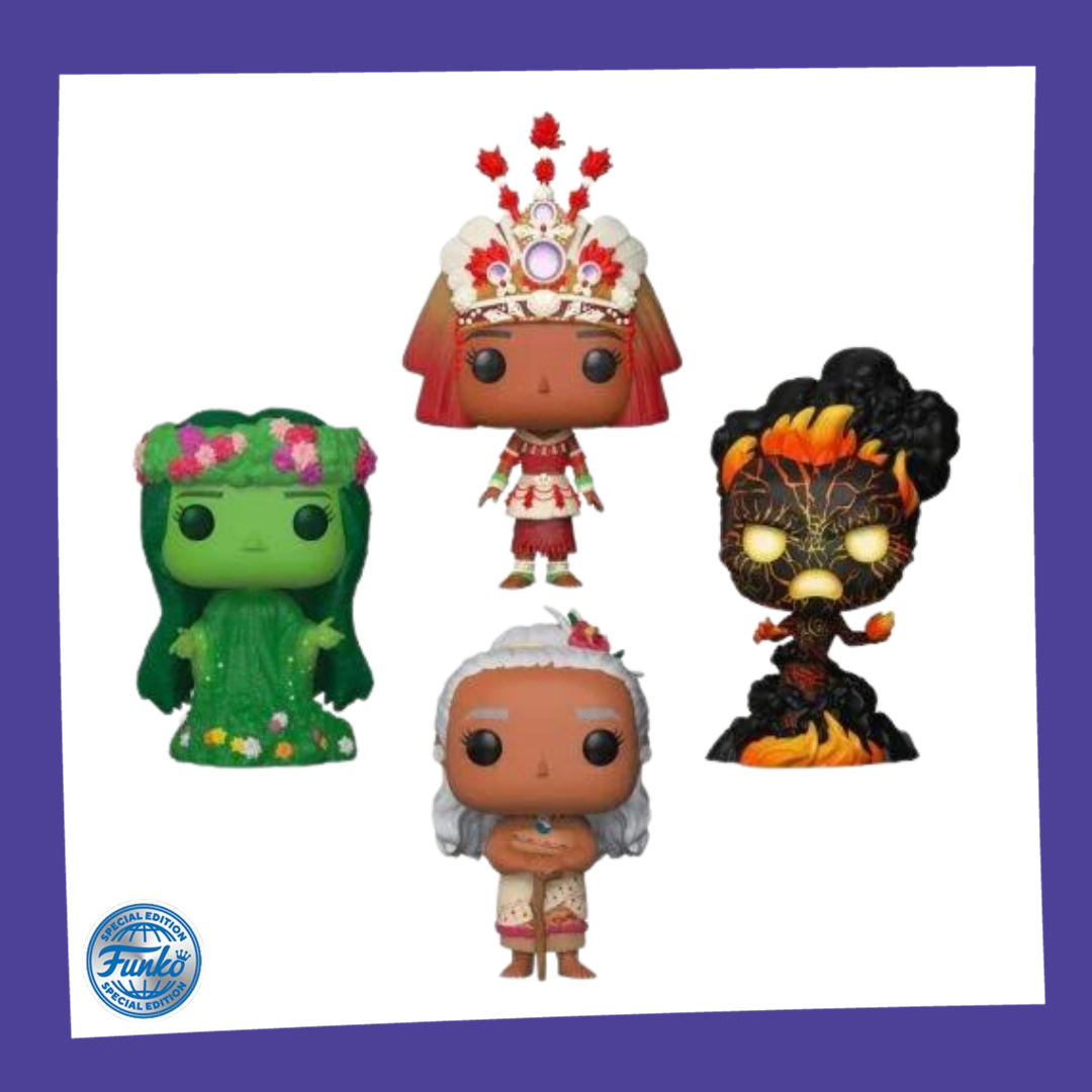 Funko POP! Disney Moana - Moana / Gramma / Te Ka / Te Fiti Glow 4-Pack