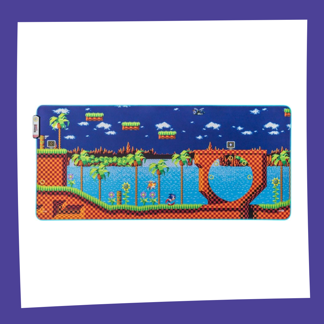 Sonic The Hedgehog - Jeu Vidéo - Tapis de bureau XXL avec Lumière LED (90x40cm)