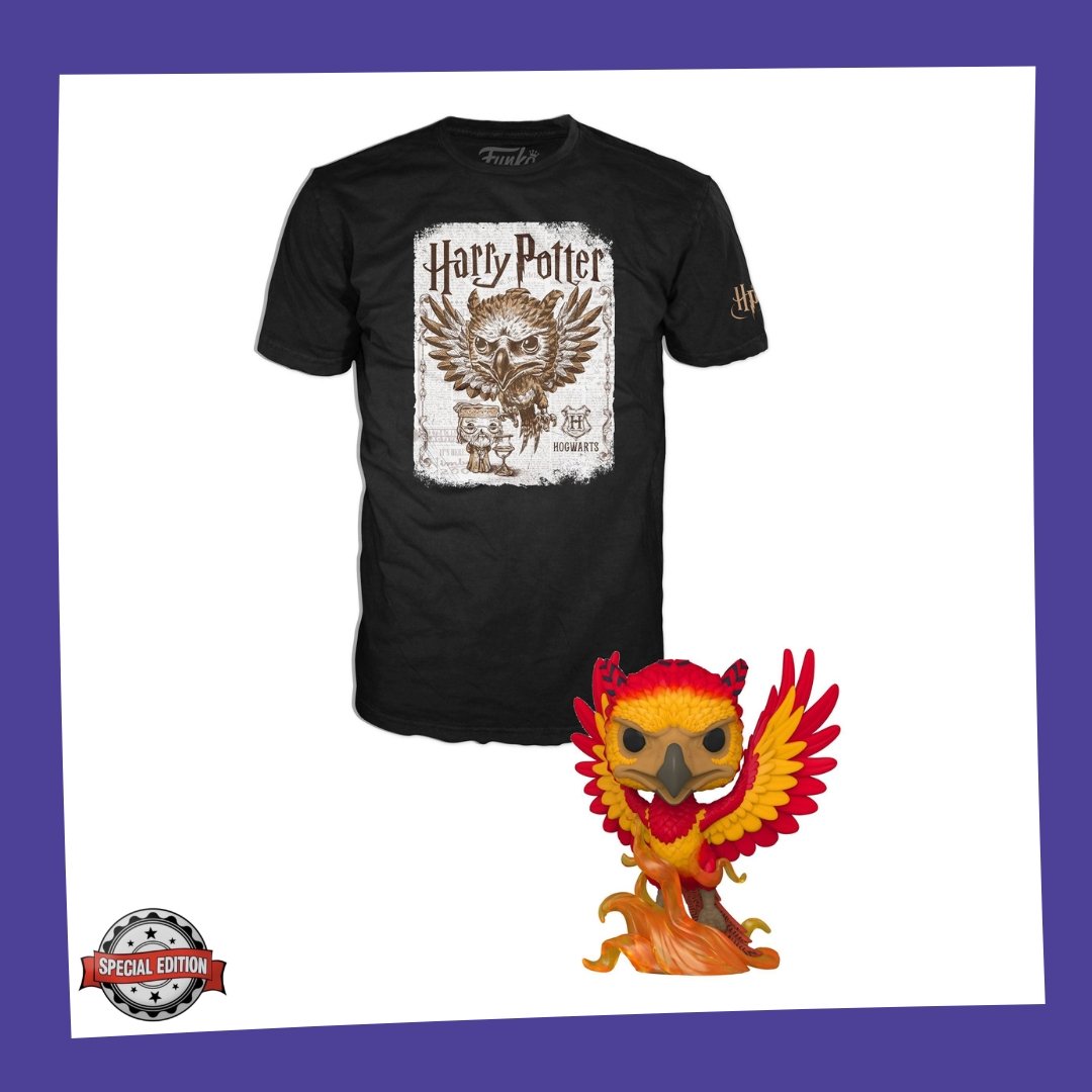 Funko POP! & Tee Harry Potter - Fawkes (Fumseck) Glow in the Dark 144