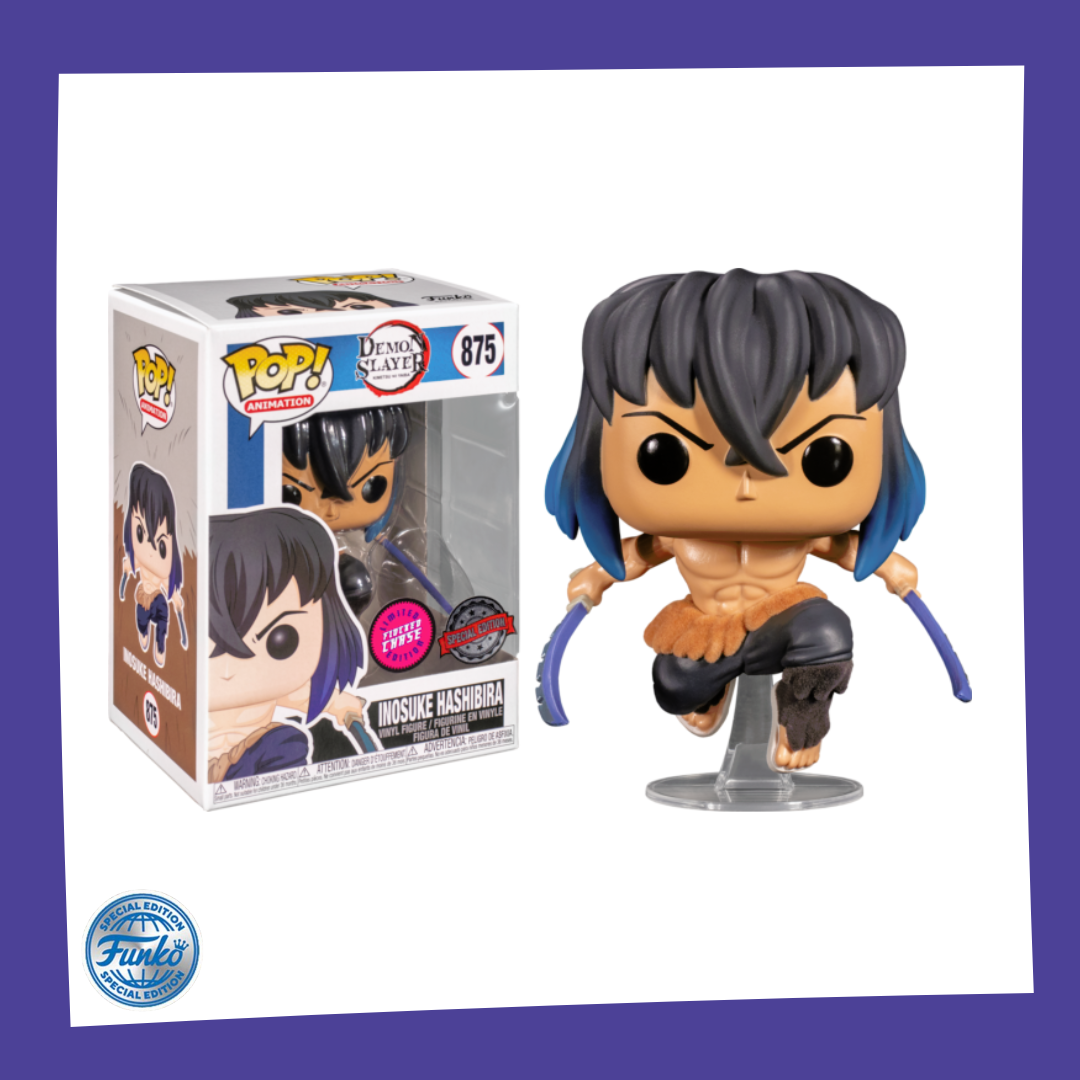 Funko POP! Demon Slayer - Inosuke Hashibira Flocked 875 (Chase Possible)