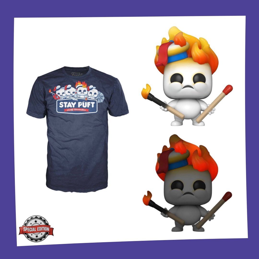 Funko POP! & Tee Ghostbusters Afterlife - Mini Puft on Fire Glow in the Dark 936