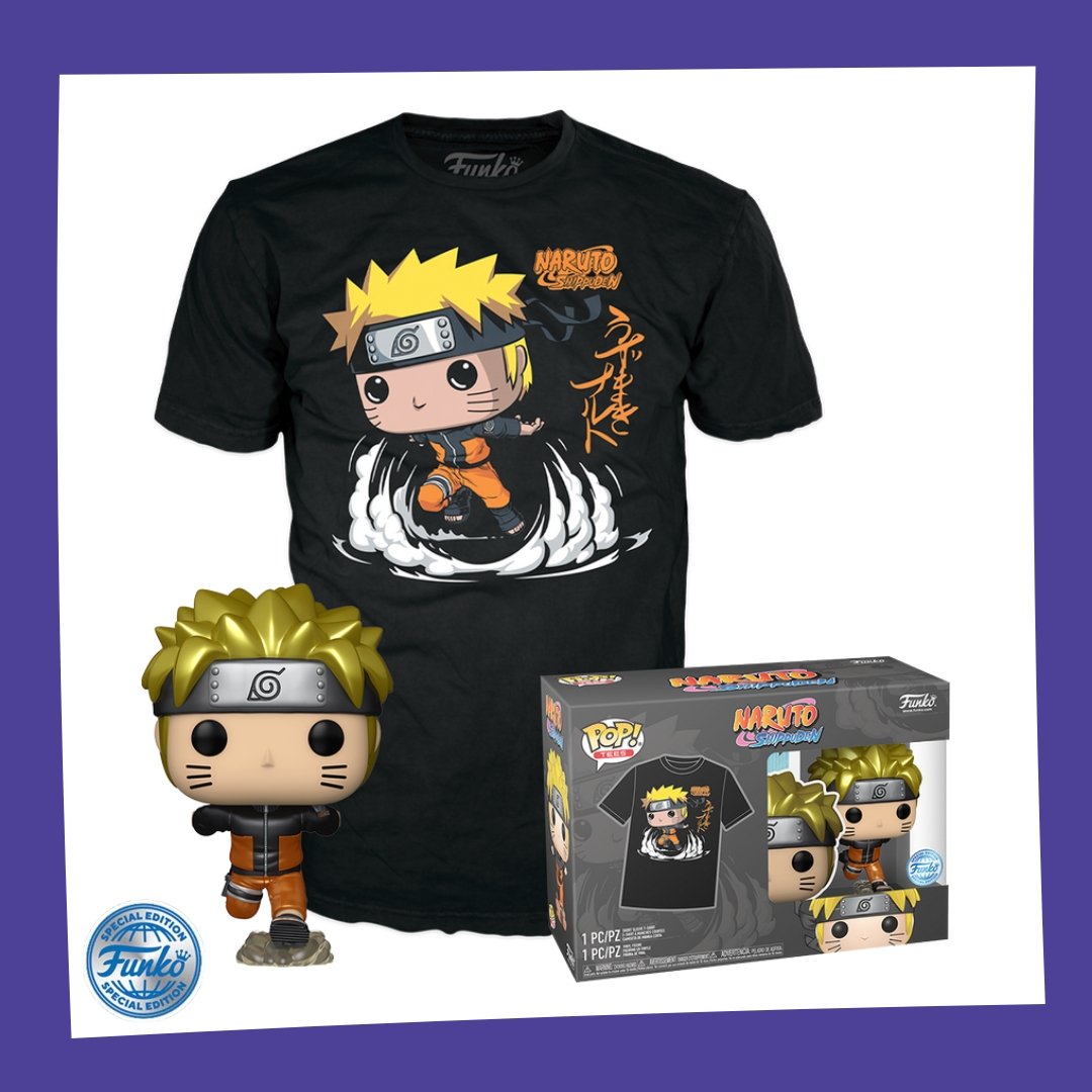 Funko POP! & Tee Naruto Shippuden - Naruto Running Metallic 727