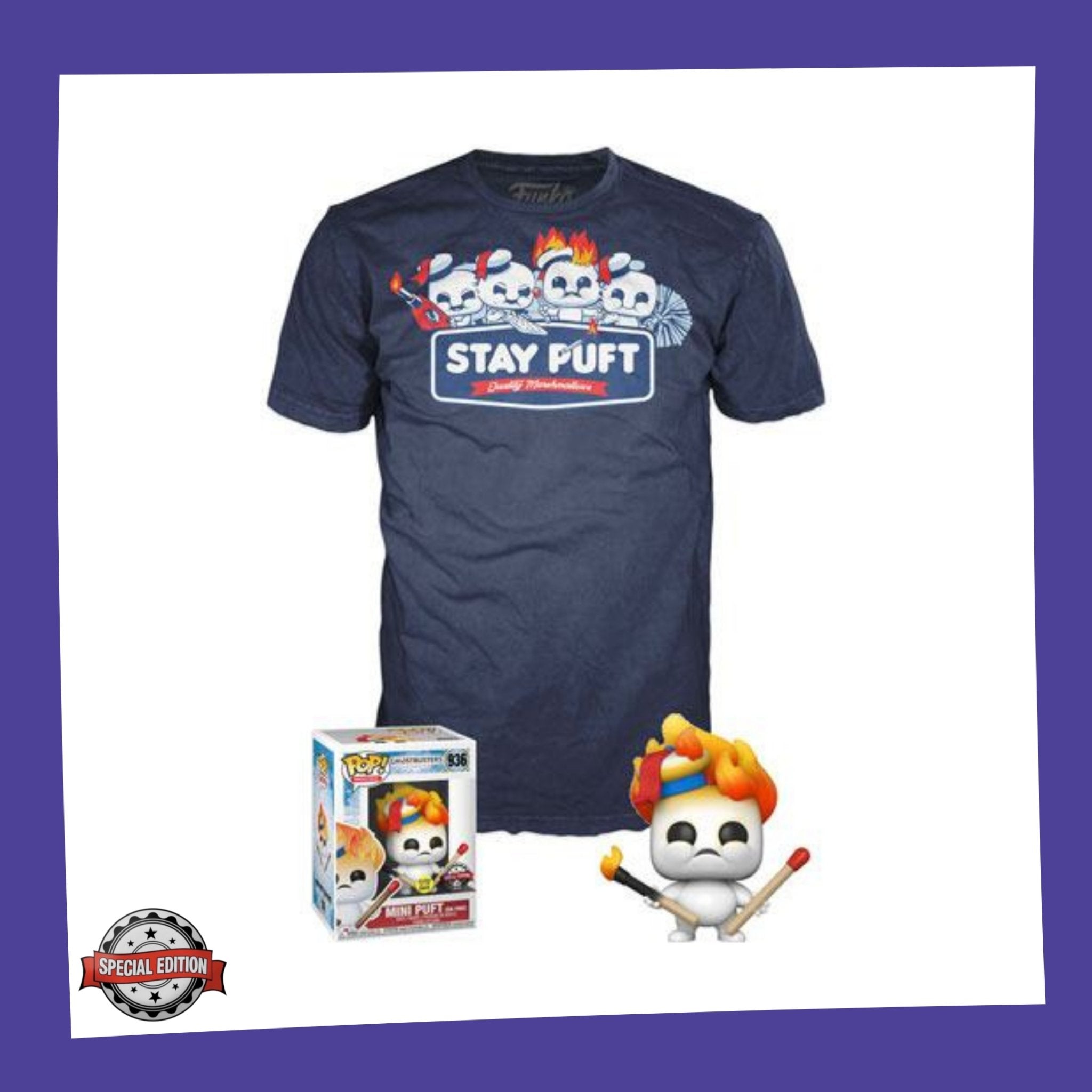 Funko POP! & Tee Ghostbusters Afterlife - Mini Puft on Fire Glow in the Dark 936