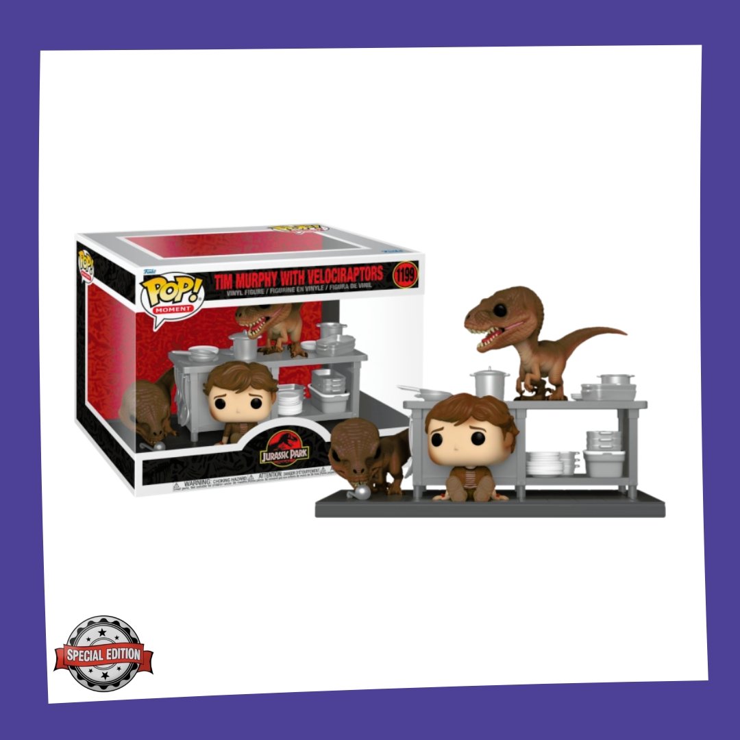 Funko POP! Jurassic Park - Tim Murphy & Velociraptors 1199 Movie Moment