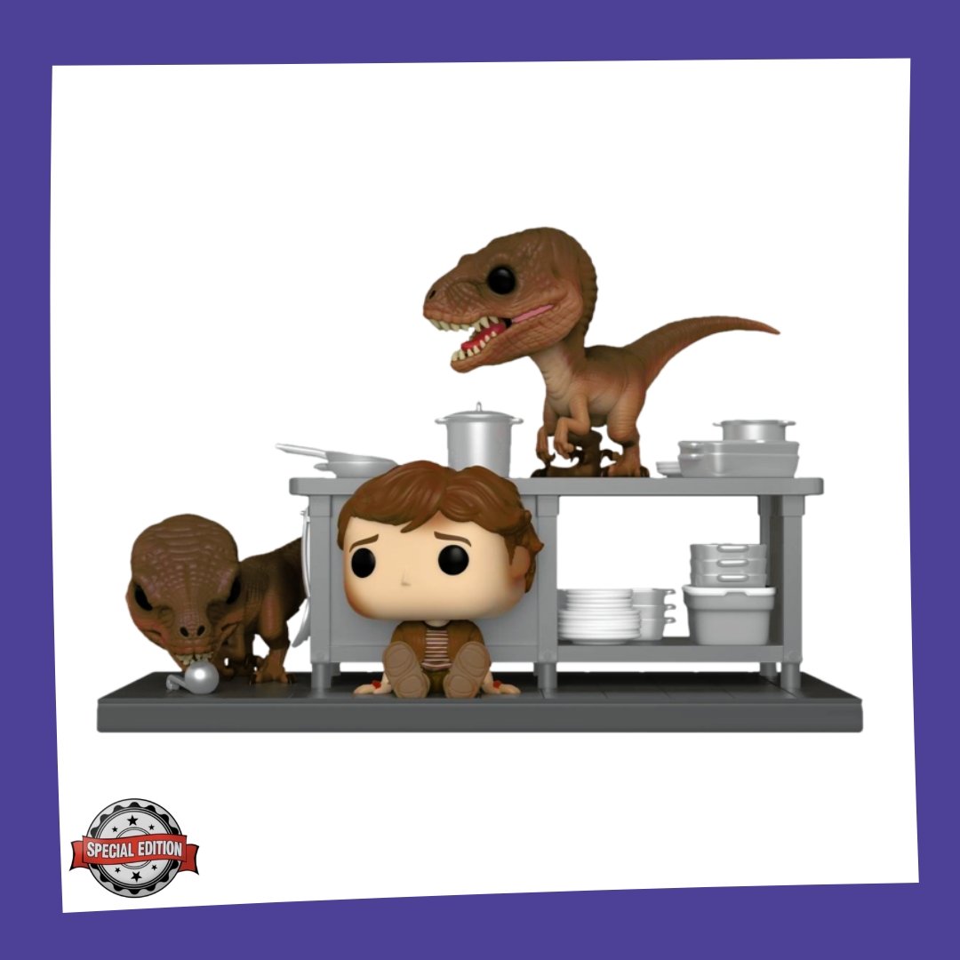 Funko POP! Jurassic Park - Tim Murphy & Velociraptors 1199 Movie Moment